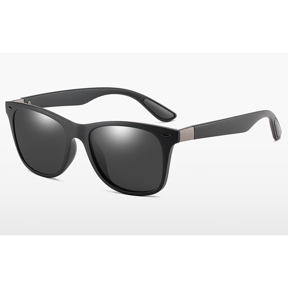 Óculos de Sol Unissex Vintage Preto UV400 Polarizado