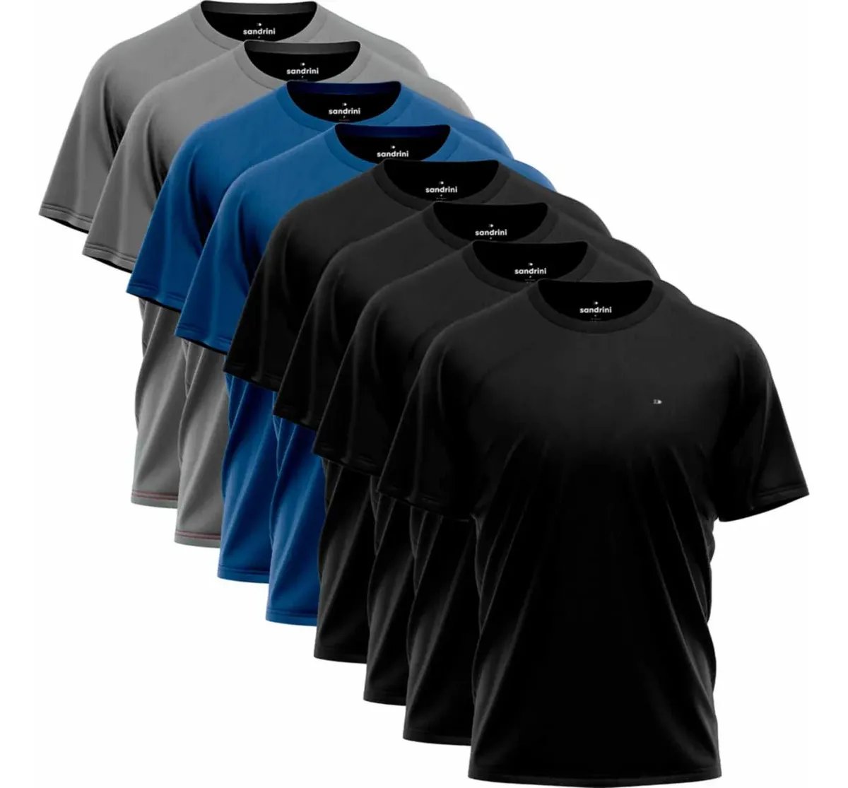 Kit 8 Camisas Sandrini Dry-Fit - Desempenho e
