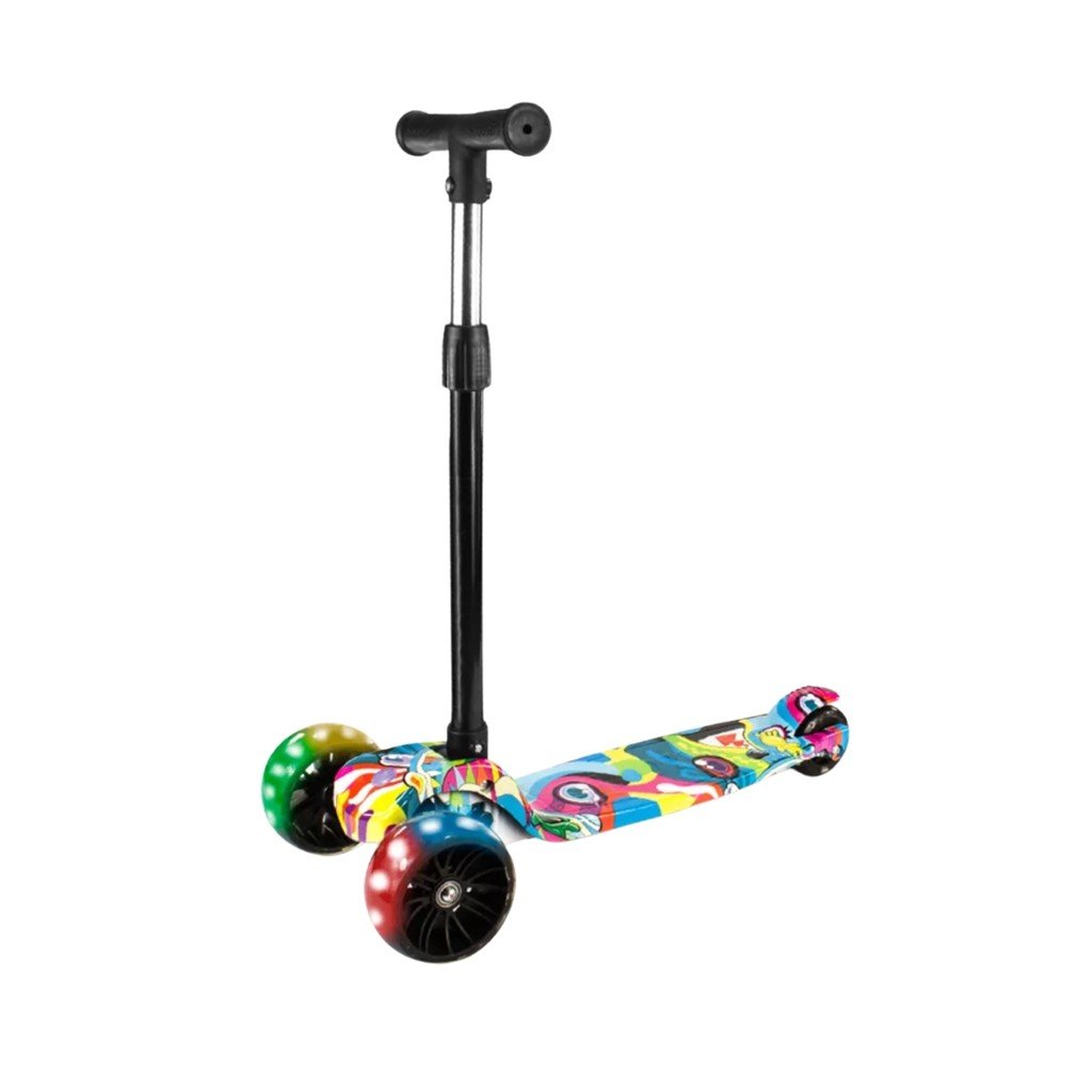 Patinete Infantil Dobrável 3 Rodas LED Trixy Maxi Toys