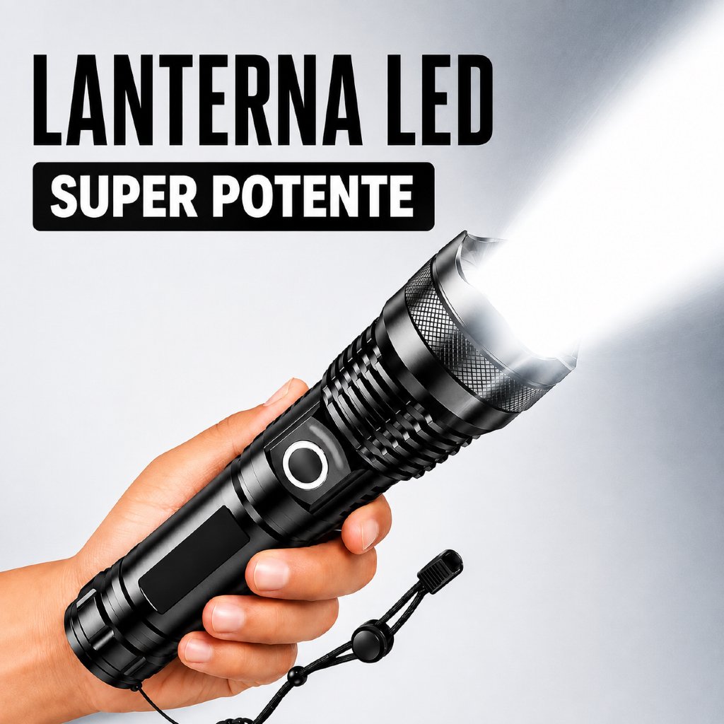 Lanterna Tática LED P50 T9 Super Potente Longo Alcance