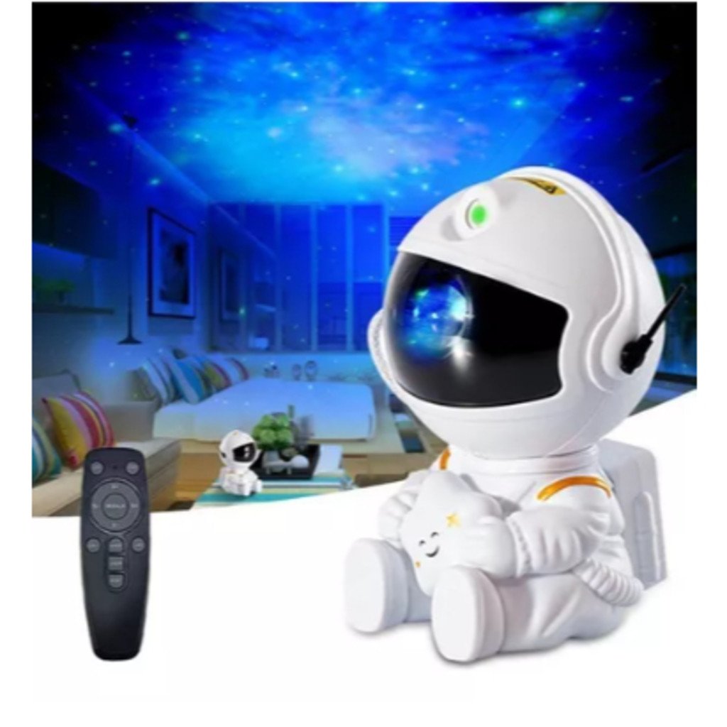 Mini Projetor Estrela Astronauta Galáxia Decoração Nebulosa