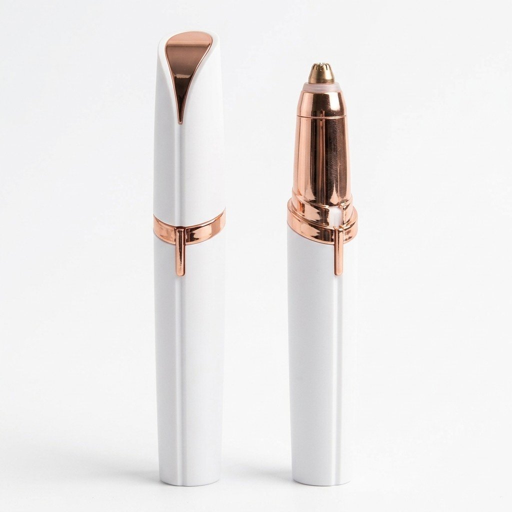 Depilador de Sobrancelha Elétrico USB com Luz LED Portátil